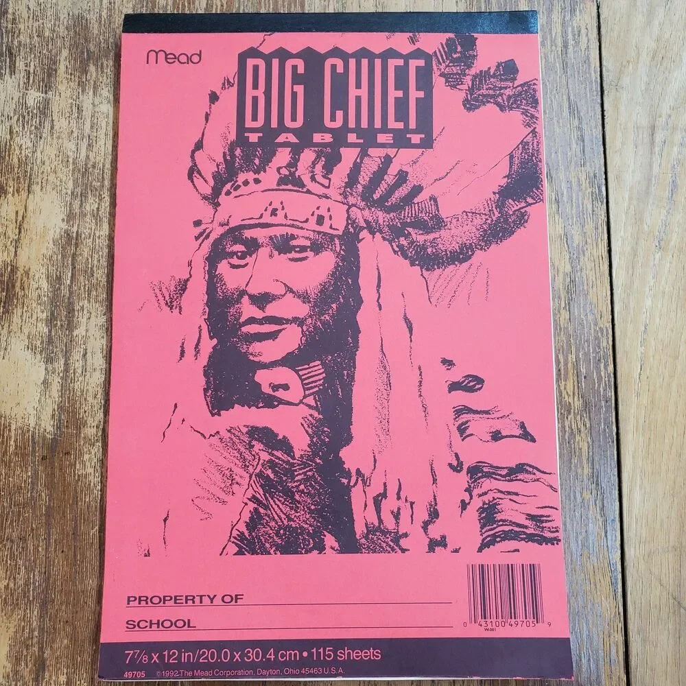 Vintage 1992 Mead Big Chief Writing Paper Kids Tablet School Notebook Stationery